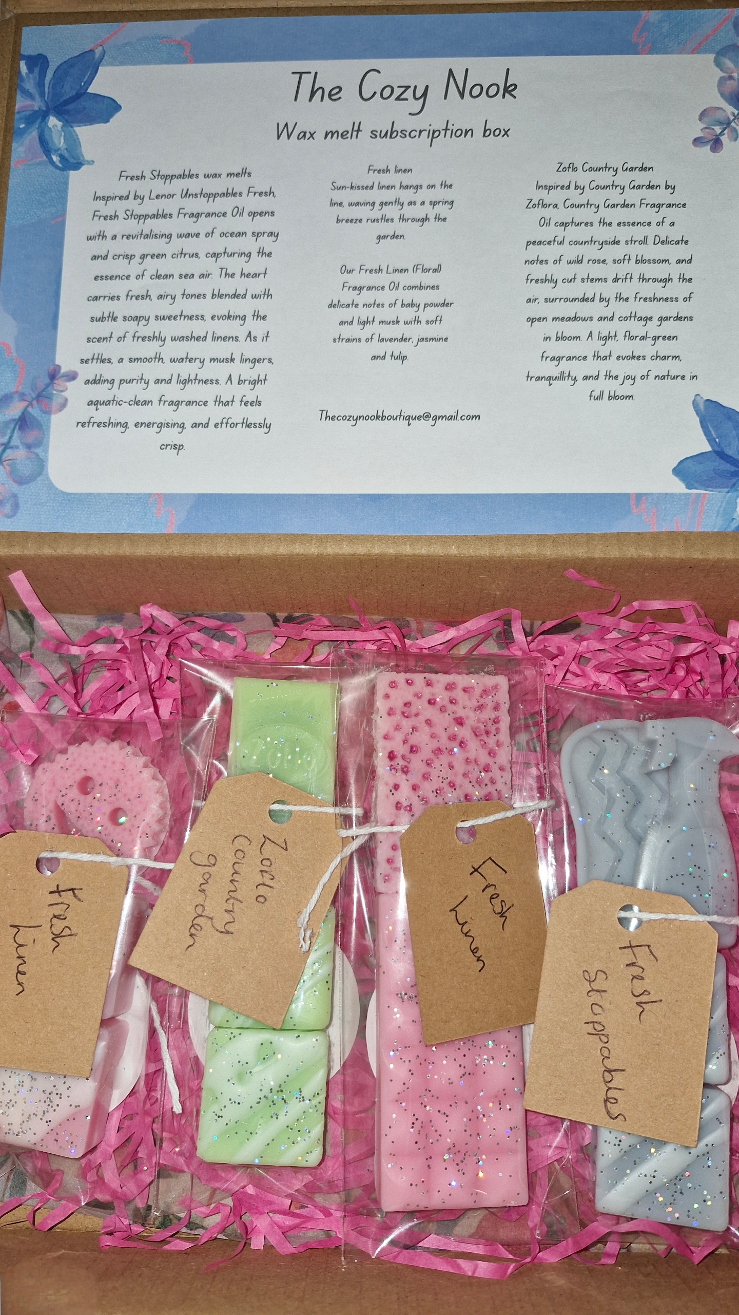 Monthly Wax melt subscription box