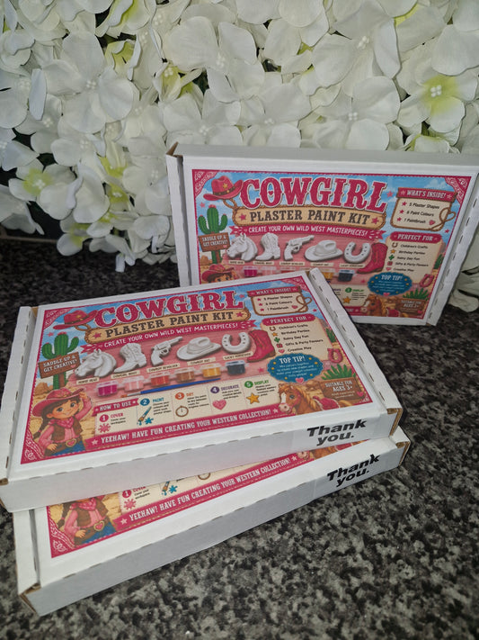 Cowgirl plaster craft paint set